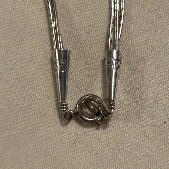 Sterling Silver & Turquoise Liquid Necklace - Picture 5 of 7